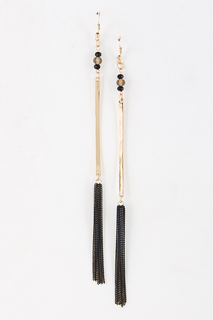 Long Detail Tassel Hook Earrings 6EBB4